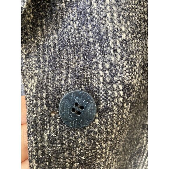 Veraci Vintage Men’s Wool Tweed Blazer Sz S Navy White Classic Academia Grandpa - Picture 11 of 16
